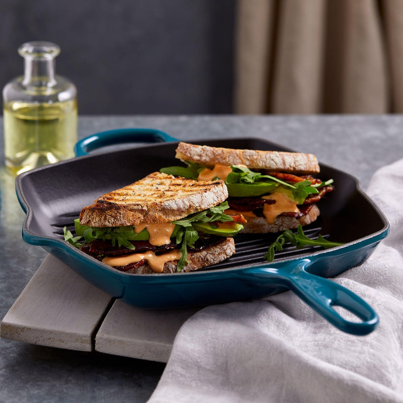 Le Creuset Signature Deep Teal Cast Iron 26cm Square Grillit