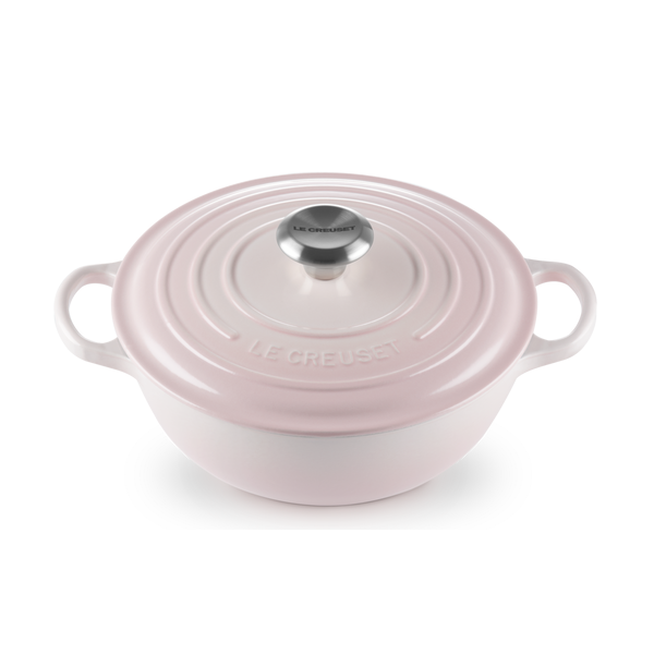 Le Creuset Signature Shell Pink Cast Iron 24cm Marmite