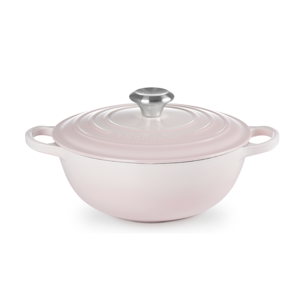 Le Creuset Signature Shell Pink Cast Iron 24cm Marmite