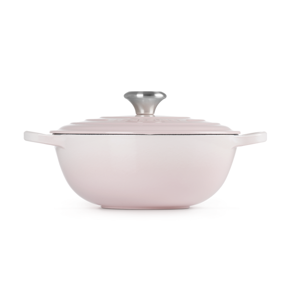 Le Creuset Signature Shell Pink Cast Iron 24cm Marmite