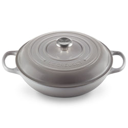 Le Creuset Signature Mist Grey Cast Iron 30cm Shallow Casserole