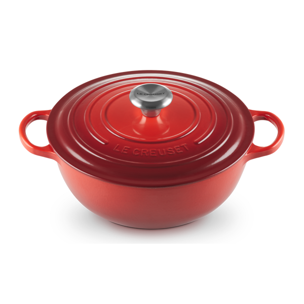Le Creuset Signature Cerise Cast Iron 26cm Marmite – Queenspree Le Creuset Signature Cerise Cast Iron 26cm Marmite – Queenspree