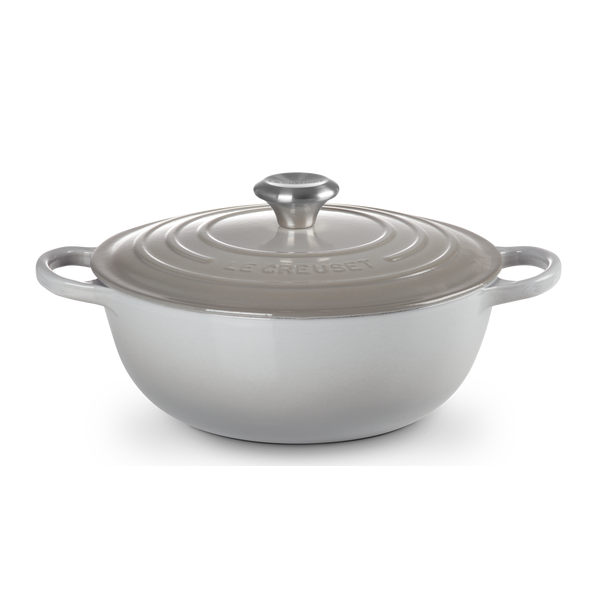 Le Creuset Signature Mist Grey Cast Iron 26cm Marmite