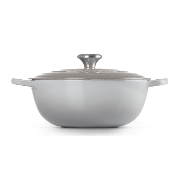 Le Creuset Signature Mist Grey Cast Iron 26cm Marmite