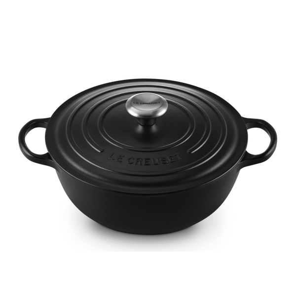 Le Creuset Signature Satin Black Cast Iron 26cm Marmite