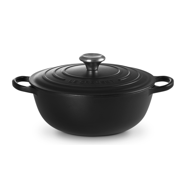 Le Creuset Signature Satin Black Cast Iron 26cm Marmite