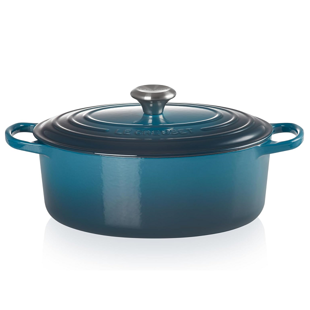Le Creuset Signature Deep Teal Cast Iron 29cm Oval Casserole