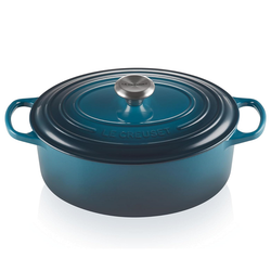 Le Creuset Signature Deep Teal Cast Iron 29cm Oval Casserole