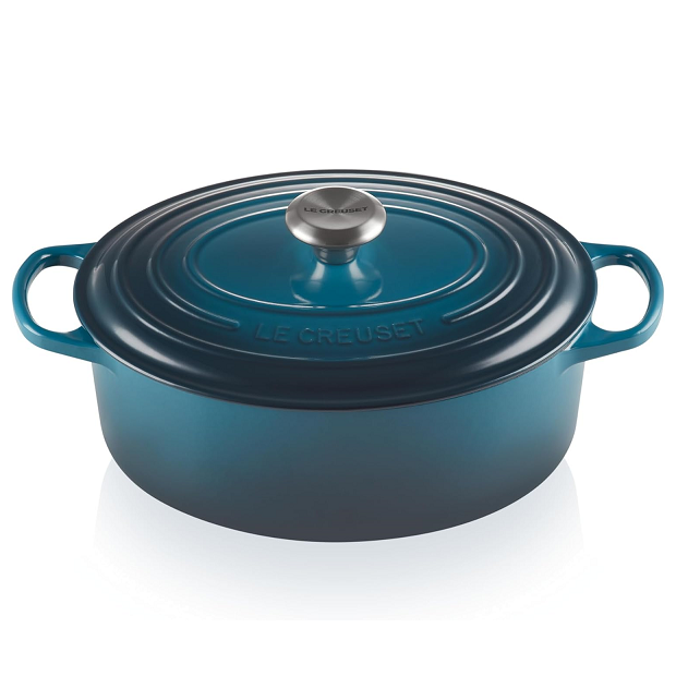 Le Creuset Signature Deep Teal Cast Iron 29cm Oval Casserole