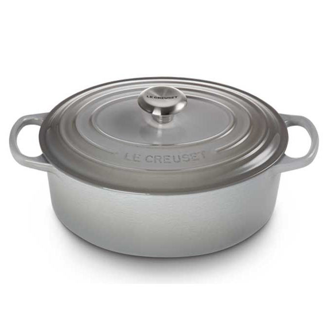 Le Creuset Signature Mist Grey Cast Iron 29cm Oval Casserole