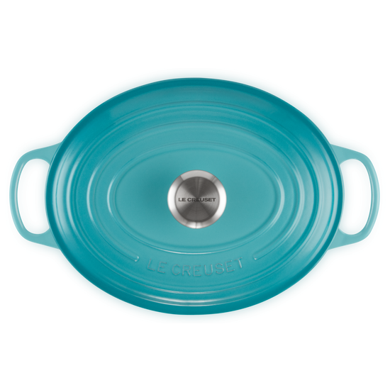 Le Creuset Signature Teal Cast Iron 29cm Oval Casserole