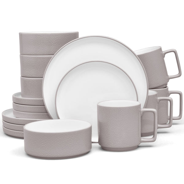 Noritake Malaysia 16Pcs Dinner Set for 4 person – Colortex Stone Taupe - 1