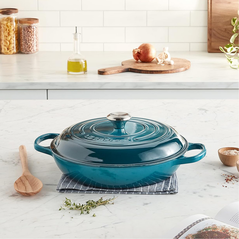 Le Creuset Signature Deep Teal Cast Iron 30cm Shallow Casserole