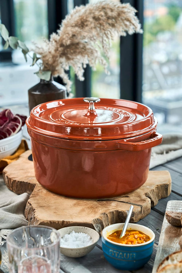 Staub Cast Iron 29cm Oval Cocotte Cinnamon
