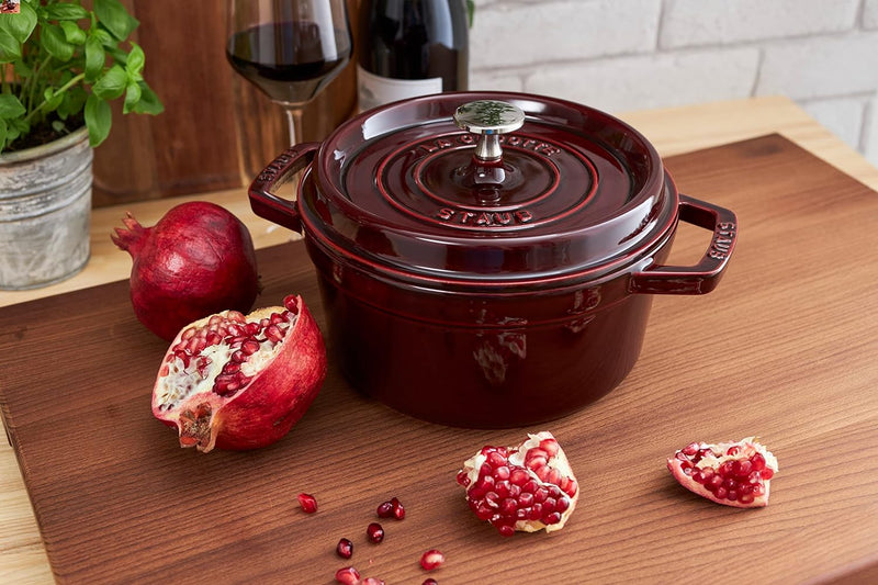 Staub Cast Iron 26cm Round Cocotte Grenadine