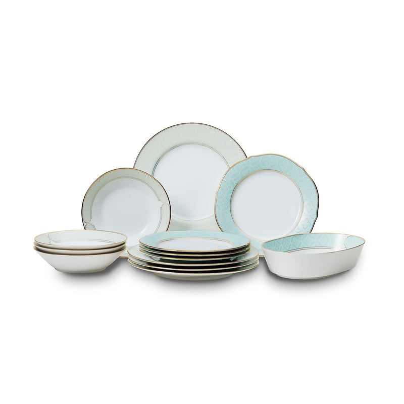 Noritake Mayfair Mint 13Pcs Dinner Set For 4 Person Limited Edition - 2