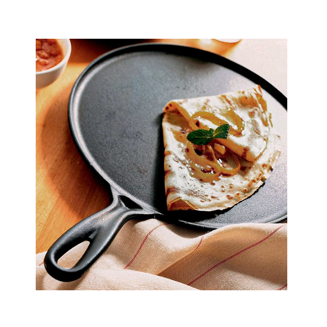 Le Creuset Satin Black Cast Iron 27cm Crepe Pan