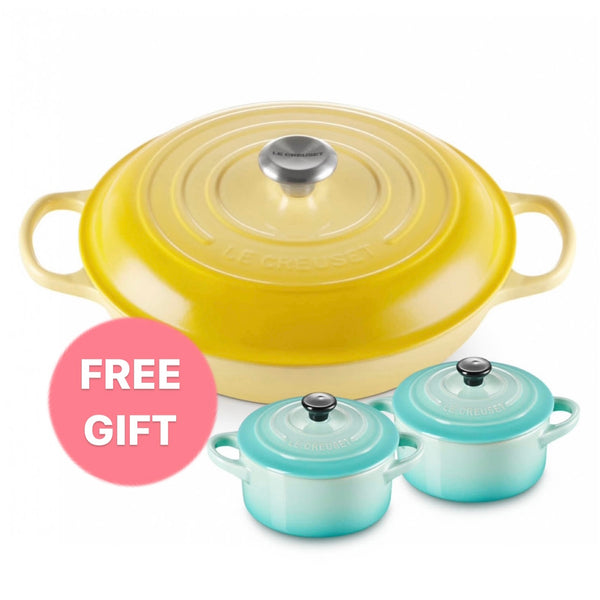 Le Creuset Signature Soleil Cast Iron 30cm Shallow Casserole