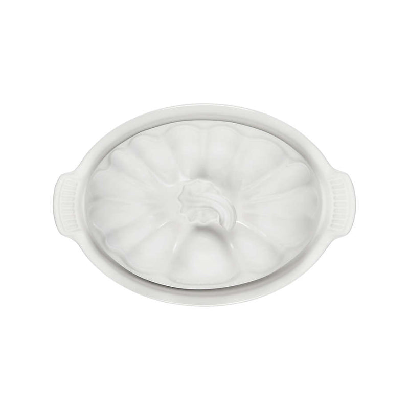 Le Creuset White Stoneware Pumpkin Butter Dish