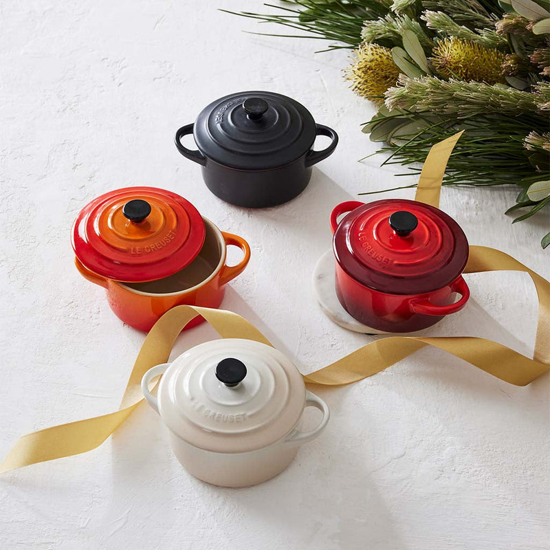 Le Creuset Satin Black Stoneware Petite Round Casserole