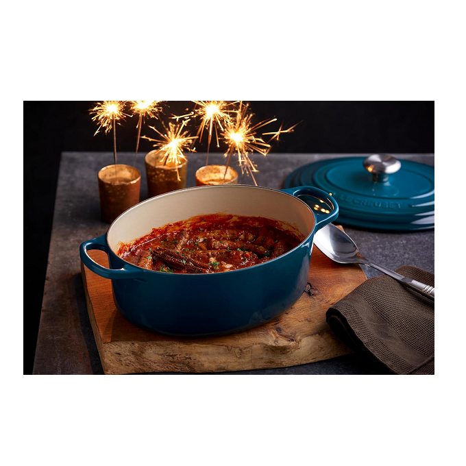 Le Creuset Signature Deep Teal Cast Iron 29cm Oval Casserole