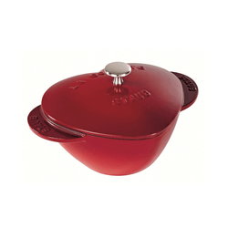 Staub Cast Iron 20cm Heart Cocotte Cherry Red