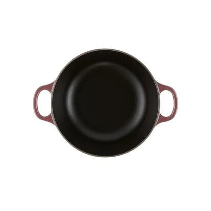 Le Creuset Signature Fig Cast Iron 18cm Round Casserole (Black Interior)