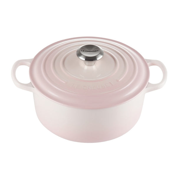 Le Creuset Signature Shell Pink Cast Iron 24cm Round Casserole