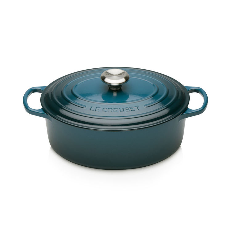 Le Creuset Signature Deep Teal Cast Iron 29cm Oval Casserole