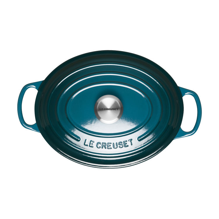 Le Creuset Signature Deep Teal Cast Iron 29cm Oval Casserole