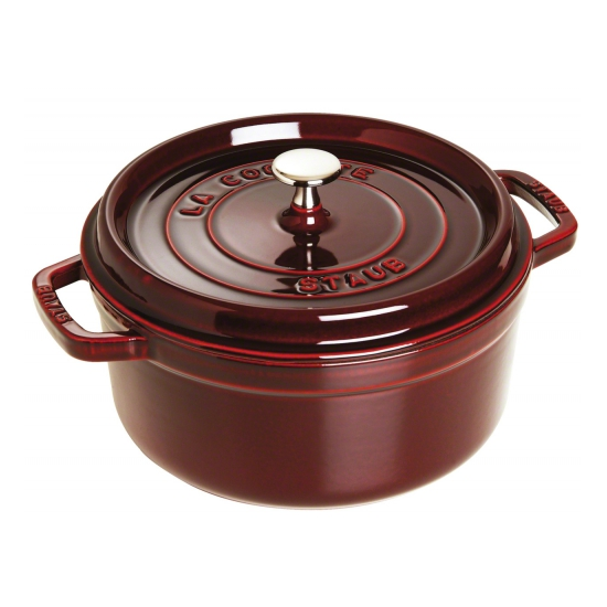 Staub Cast Iron 26cm Round Cocotte Grenadine