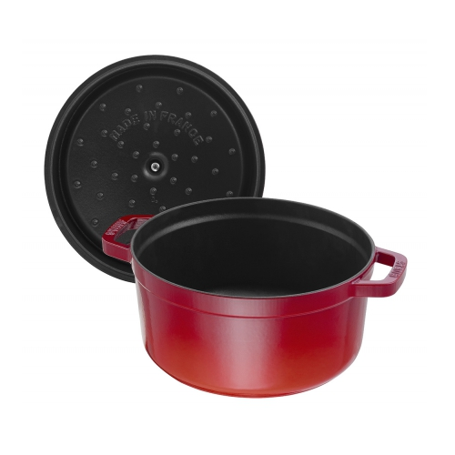 Staub Cast Iron 26cm Round Cocotte Cherry Red