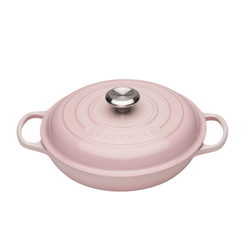 Le Creuset Signature Shell Pink Cast Iron 26cm Shallow Casserole