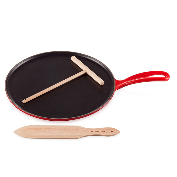 Le Creuset Cerise Cast Iron 27cm Crepe Pan