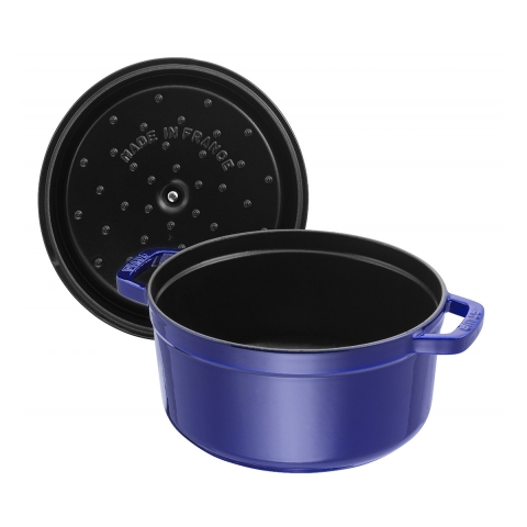 Staub Cast Iron 28cm Round Cocotte Dark Blue