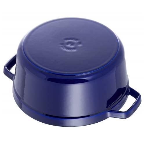 Staub Cast Iron 28cm Round Cocotte Dark Blue