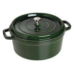 Staub Cast Iron 28cm Round Cocotte Basil