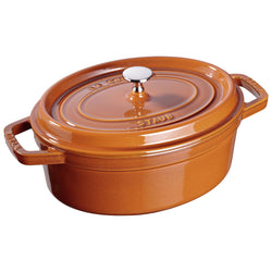 Staub Cast Iron 29cm Oval Cocotte Cinnamon