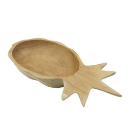 Queenspree Teak Wood Pineapple Bowl Large