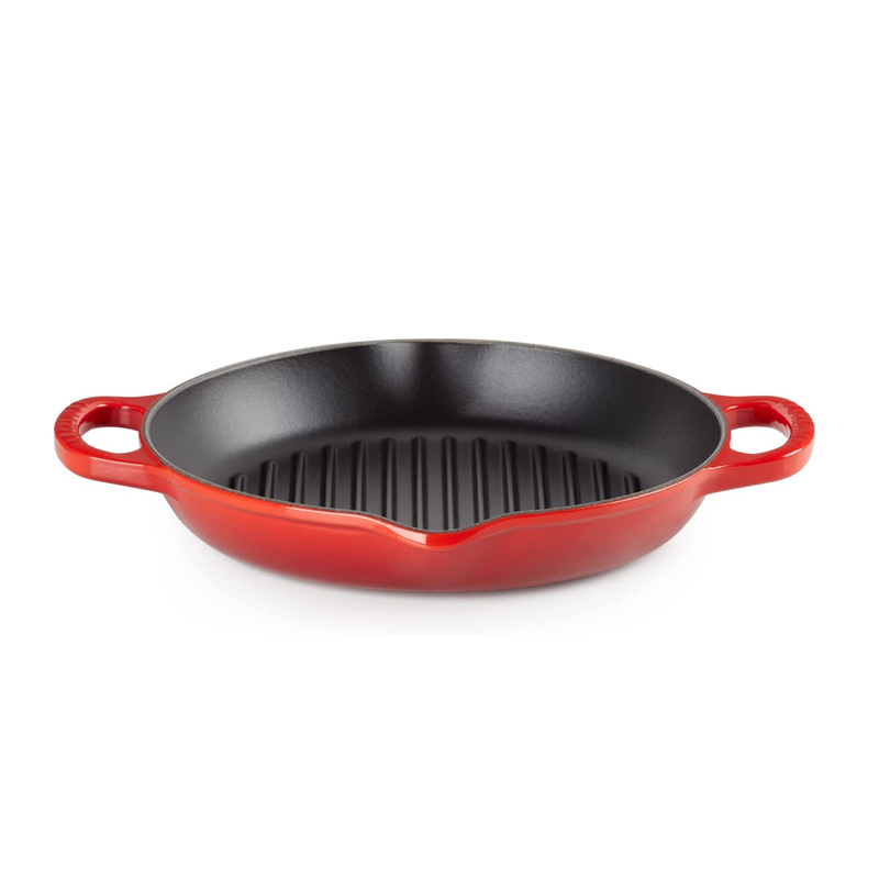 Le Creuset Signature Cerise Cast Iron 25cm Deep Round Grill