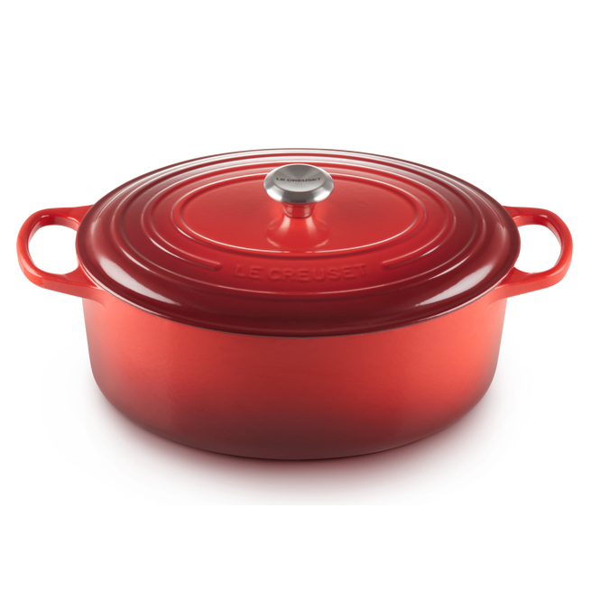 Le Creuset Signature Cerise Cast Iron 35cm Oval Casserole