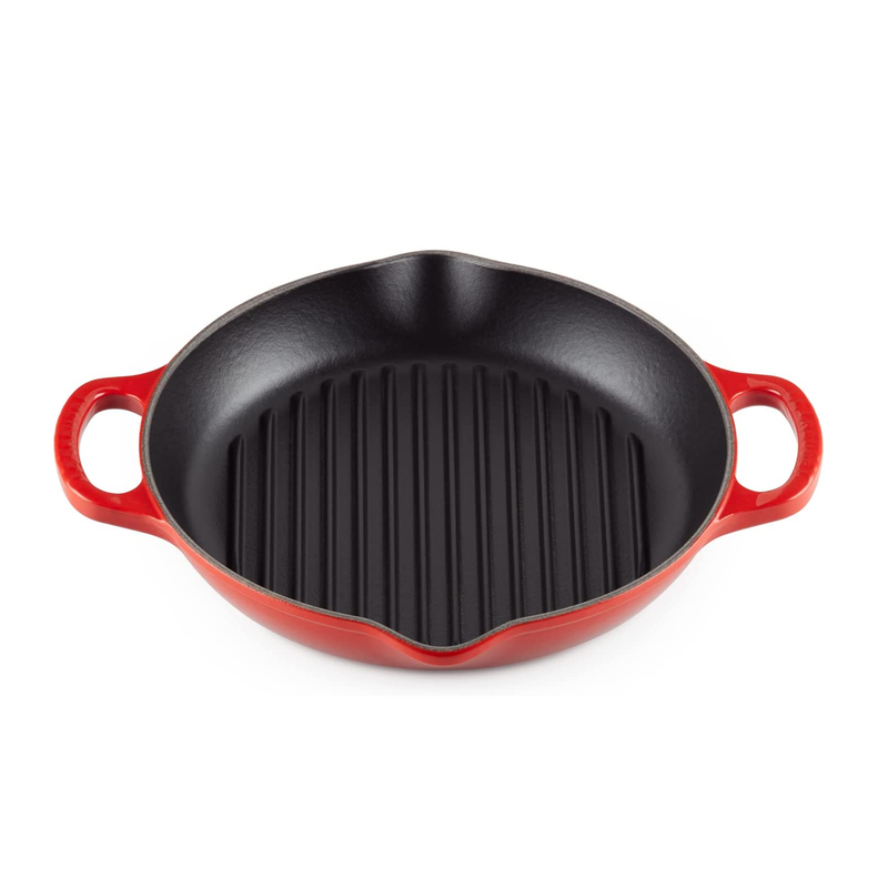 Le Creuset Signature Cerise Cast Iron 25cm Deep Round Grill