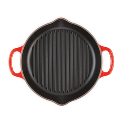 Le Creuset Signature Cerise Cast Iron 25cm Deep Round Grill