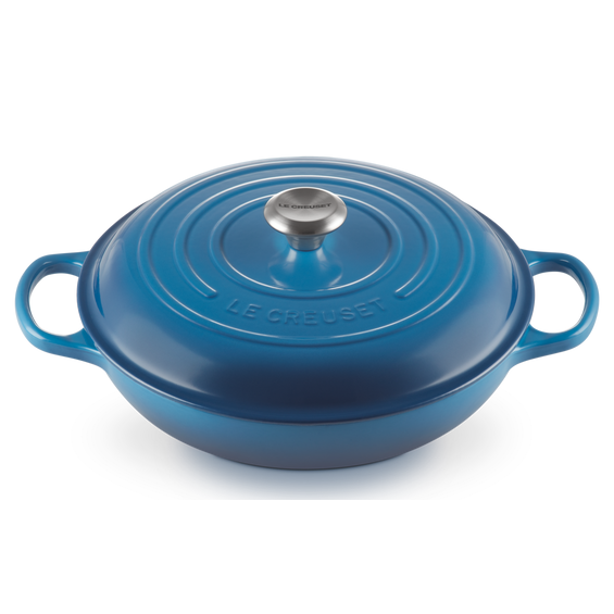 Le Creuset Signature Marseille Cast Iron 30cm Shallow Casserole (Black Interior)