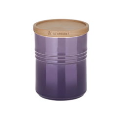 Le Creuset Ultra Violet Stoneware Medium Storage Jar With Wooden Lid