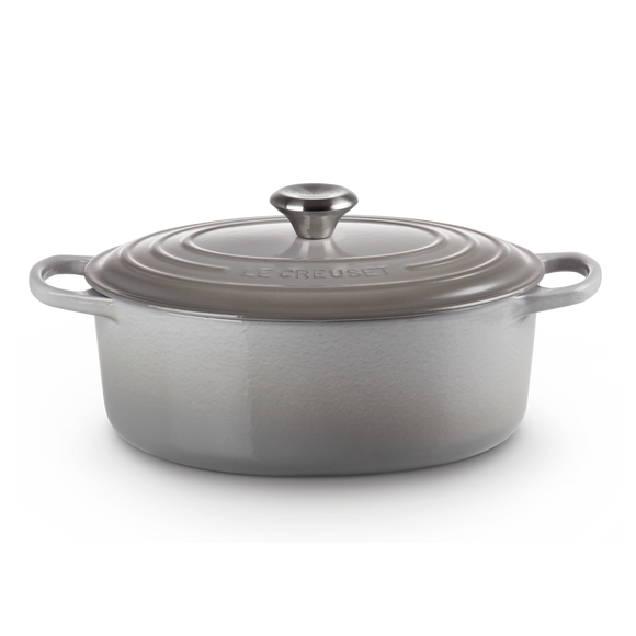 Le Creuset Signature Mist Grey Cast Iron 29cm Oval Casserole