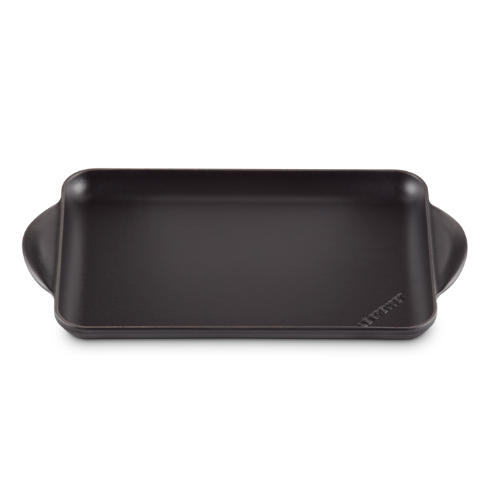 Le Creuset Satin Black Cast Iron 32cm Rectangular Griddle