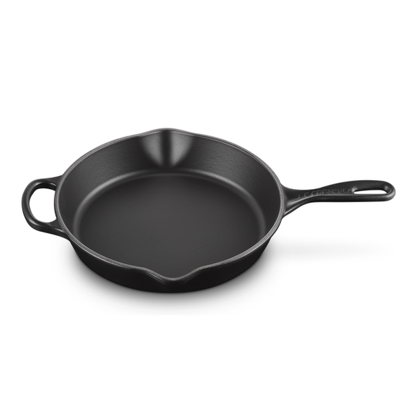 Le Creuset Signature Satin Black Cast Iron 26cm Round Deep Skillet