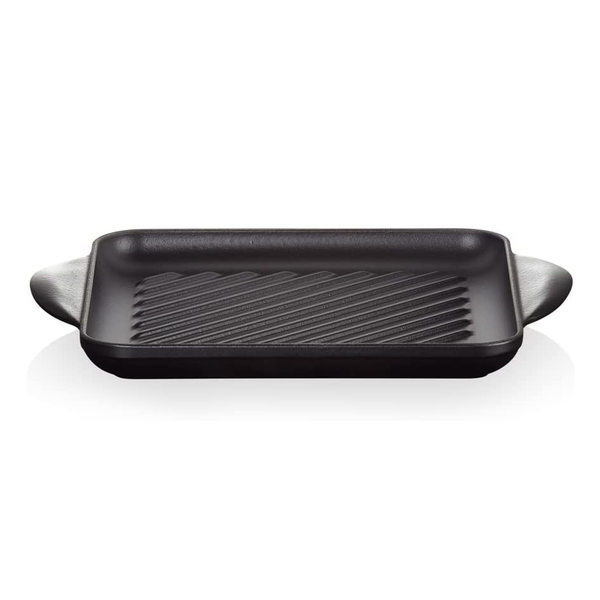 Le Creuset Satin Black Cast Iron 24cm Square Grill