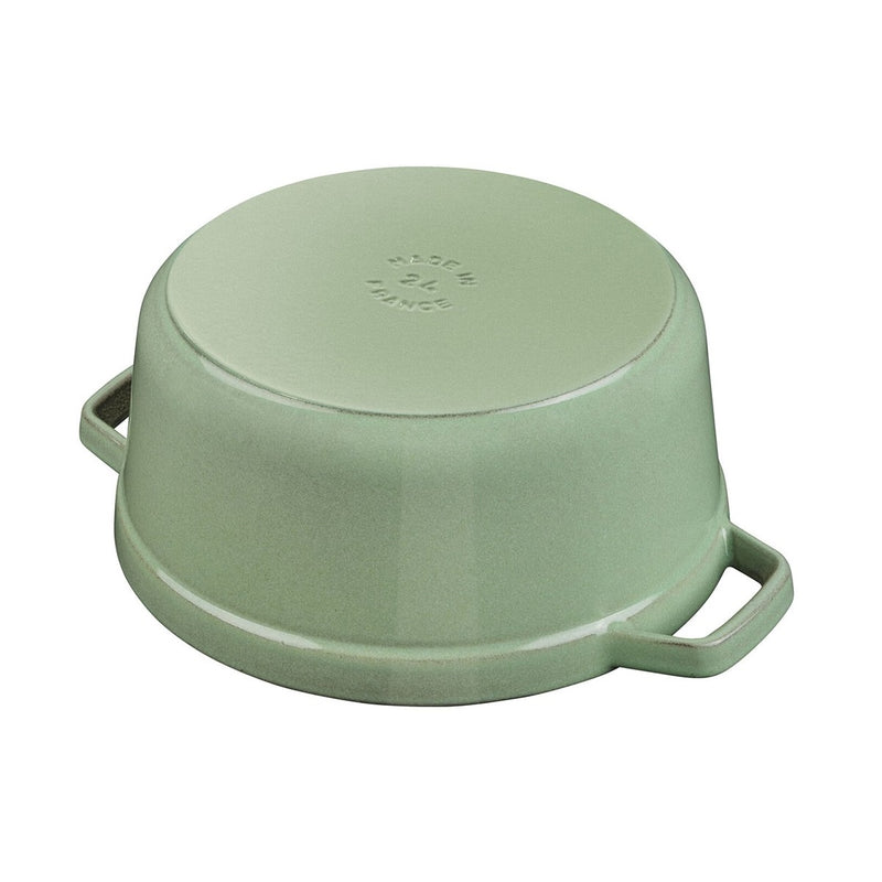 Staub Cast Iron 24cm Round Cocotte Sage